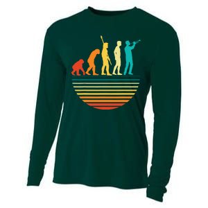 Retro Trumpet Player Marching Band Trumpeter I Evolution Cooling Performance Long Sleeve Crew