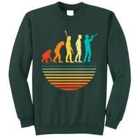 Retro Trumpet Player Marching Band Trumpeter I Evolution Tall Sweatshirt