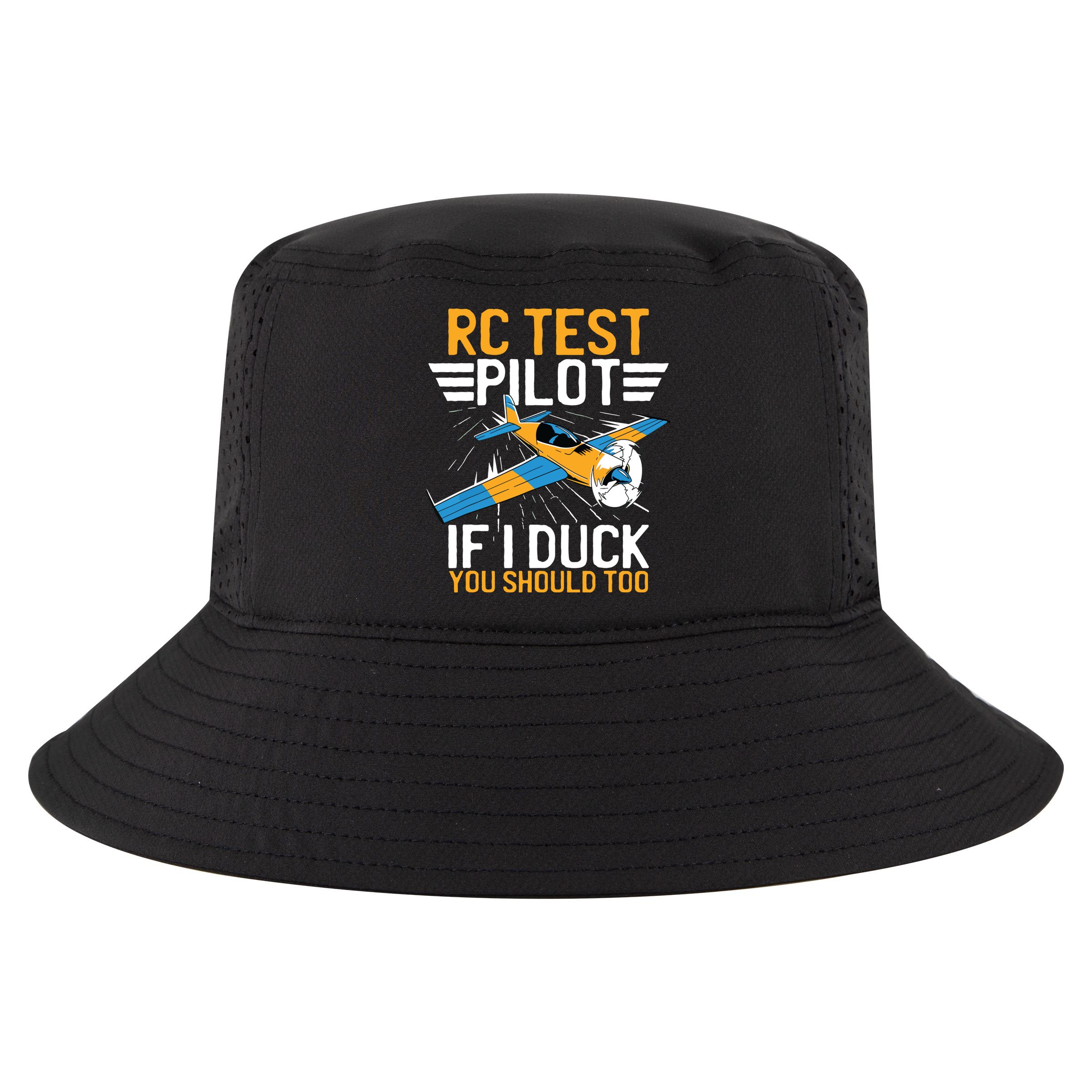 Rc Test Pilot If I Duck You Should Too Model Aircraft Pilot Cool Comfort Performance Bucket Hat