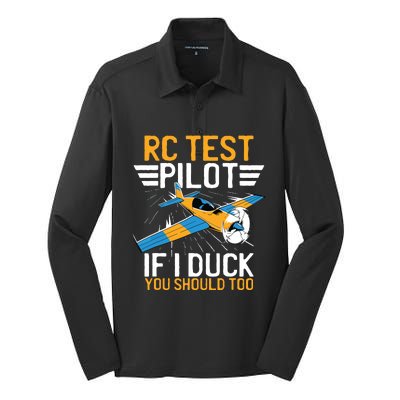 Rc Test Pilot If I Duck You Should Too Model Aircraft Pilot Silk Touch Performance Long Sleeve Polo