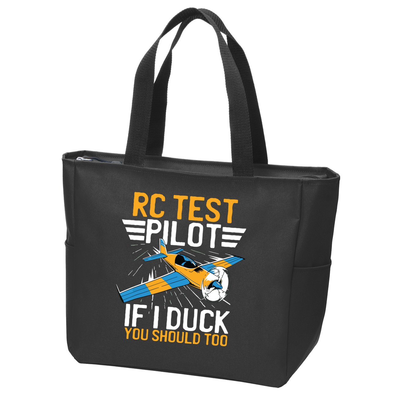 Rc Test Pilot If I Duck You Should Too Model Aircraft Pilot Zip Tote Bag