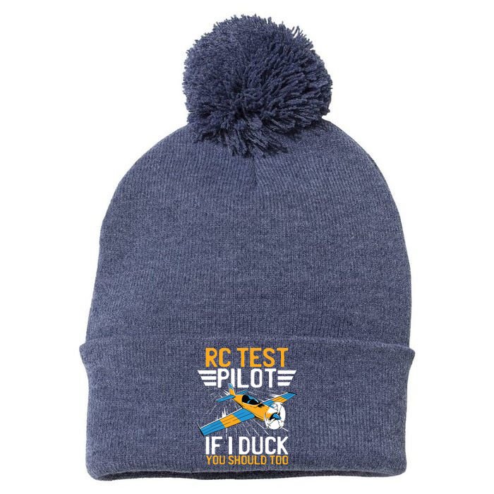 Rc Test Pilot If I Duck You Should Too Model Aircraft Pilot Pom Pom 12in Knit Beanie