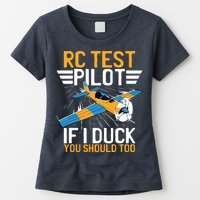 Rc Test Pilot If I Duck You Should Too Model Aircraft Pilot Womens T-Shirt
