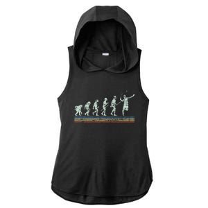 Retro Tennis Player Evolution Racket Game Sports Lover Ladies PosiCharge Tri-Blend Wicking Draft Hoodie Tank