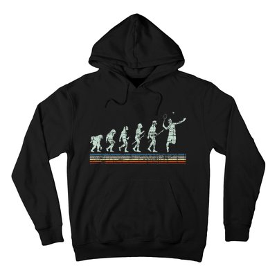 Retro Tennis Player Evolution Racket Game Sports Lover Hoodie