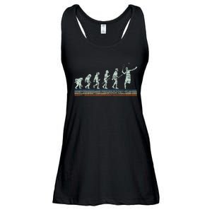 Retro Tennis Player Evolution Racket Game Sports Lover Ladies Essential Flowy Tank