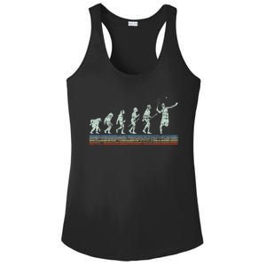 Retro Tennis Player Evolution Racket Game Sports Lover Ladies PosiCharge Competitor Racerback Tank