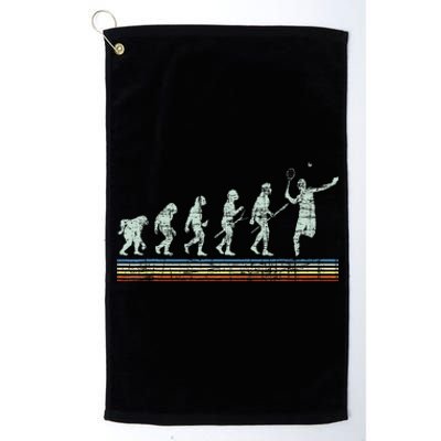 Retro Tennis Player Evolution Racket Game Sports Lover Platinum Collection Golf Towel