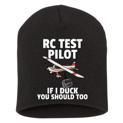 Rc Test Pilot Gift For Rc Plane Model Airplane Lover Short Acrylic Beanie