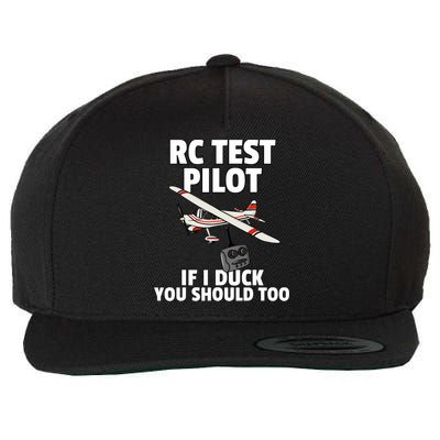 Rc Test Pilot Gift For Rc Plane Model Airplane Lover Wool Snapback Cap