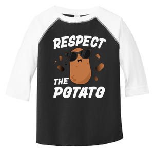 Respect The Potato Funny Vegetable Toddler Fine Jersey T-Shirt