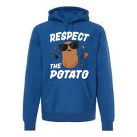 Respect The Potato Gift For Kids Boys Men Funny Vegetable Gift Premium Hoodie