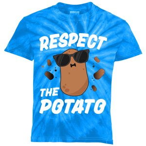 Respect The Potato Gift For Kids Boys Men Funny Vegetable Gift Kids Tie-Dye T-Shirt