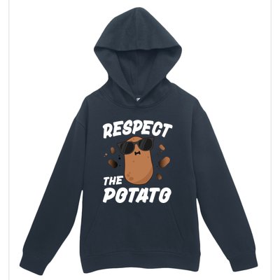 Respect The Potato Gift For Kids Boys Men Funny Vegetable Gift Urban Pullover Hoodie