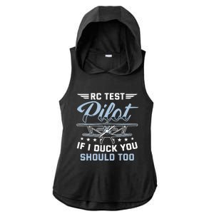 Rc Test Pilot Model Airplane Pilot Model Flight Rc Airplane Ladies PosiCharge Tri-Blend Wicking Draft Hoodie Tank