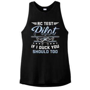 Rc Test Pilot Model Airplane Pilot Model Flight Rc Airplane Ladies PosiCharge Tri-Blend Wicking Tank