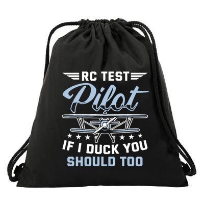 Rc Test Pilot Model Airplane Pilot Model Flight Rc Airplane Drawstring Bag
