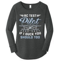 Rc Test Pilot Model Airplane Pilot Model Flight Rc Airplane Women's Perfect Tri Tunic Long Sleeve Shirt