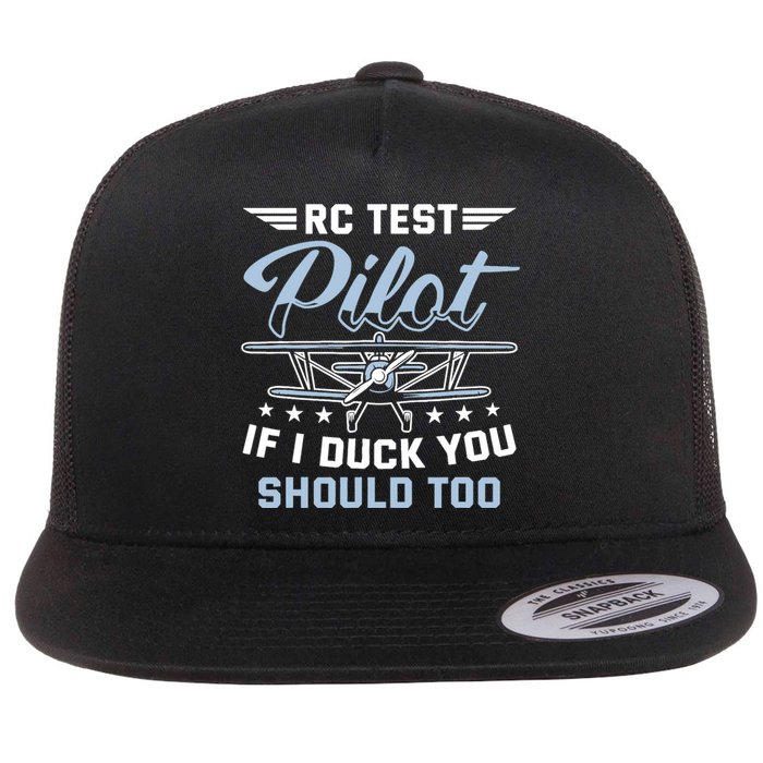 Rc Test Pilot Model Airplane Pilot Model Flight Rc Airplane Flat Bill Trucker Hat