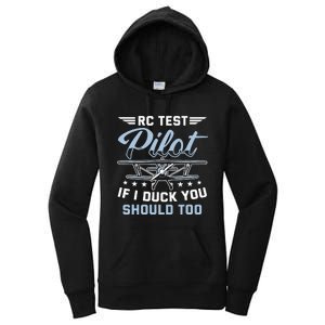 Rc Test Pilot Model Airplane Pilot Model Flight Rc Airplane Women's Pullover Hoodie