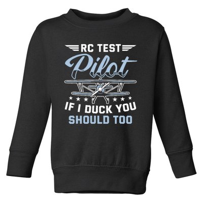 Rc Test Pilot Model Airplane Pilot Model Flight Rc Airplane Toddler Sweatshirt