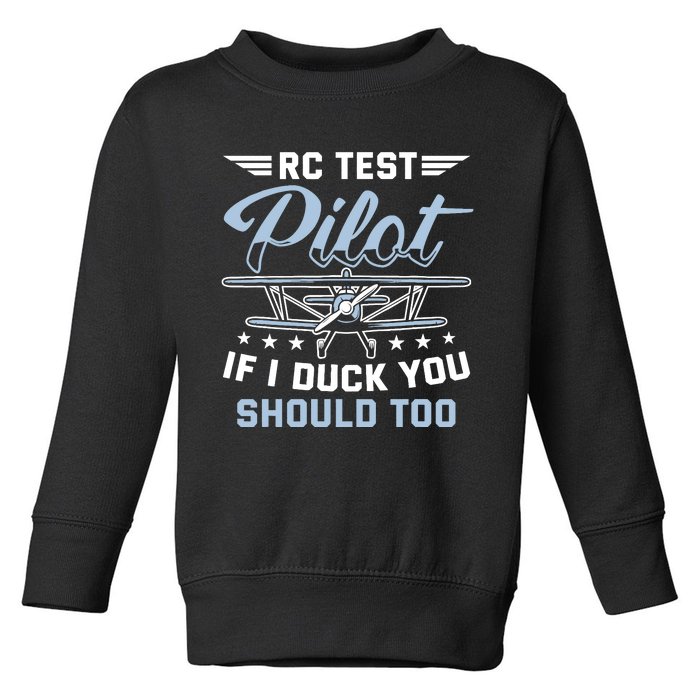 Rc Test Pilot Model Airplane Pilot Model Flight Rc Airplane Toddler Sweatshirt