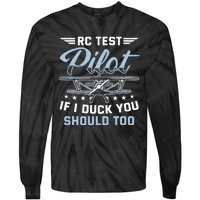 Rc Test Pilot Model Airplane Pilot Model Flight Rc Airplane Tie-Dye Long Sleeve Shirt