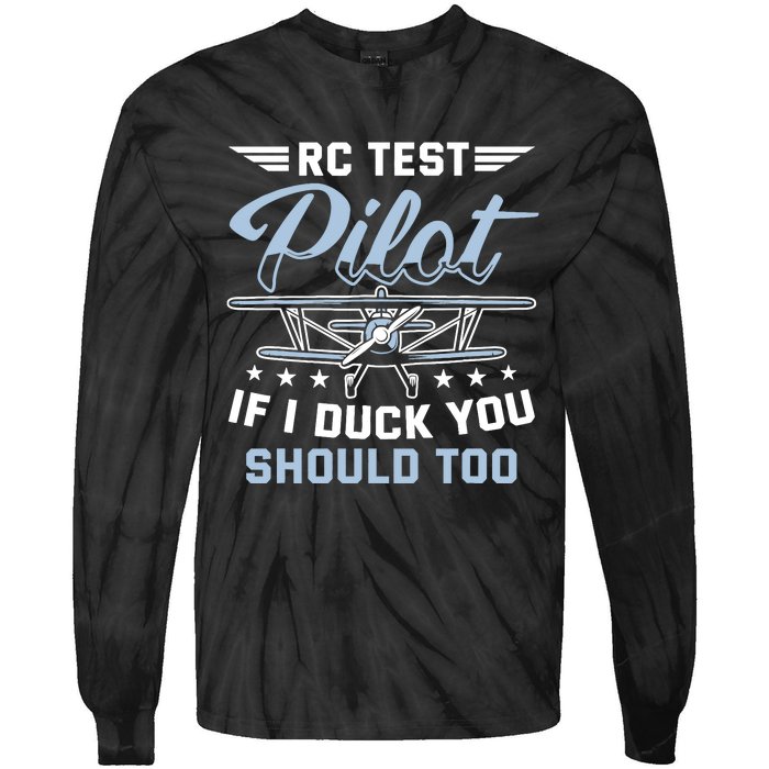 Rc Test Pilot Model Airplane Pilot Model Flight Rc Airplane Tie-Dye Long Sleeve Shirt