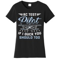 Rc Test Pilot Model Airplane Pilot Model Flight Rc Airplane Women's T-Shirt