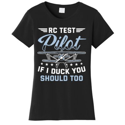 Rc Test Pilot Model Airplane Pilot Model Flight Rc Airplane Women's T-Shirt