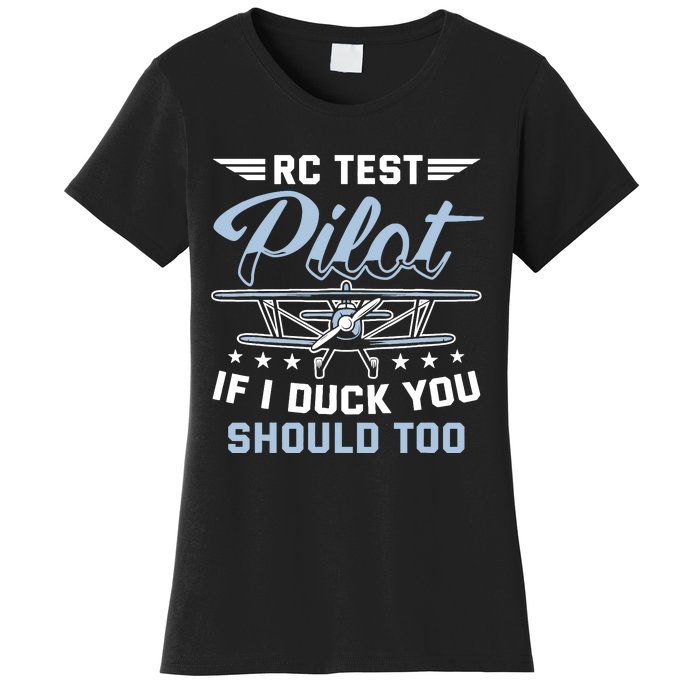 Rc Test Pilot Model Airplane Pilot Model Flight Rc Airplane Women's T-Shirt