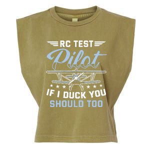 Rc Test Pilot Model Airplane Pilot Model Flight Rc Airplane Garment-Dyed Women's Muscle Tee