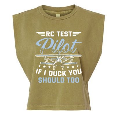 Rc Test Pilot Model Airplane Pilot Model Flight Rc Airplane Garment-Dyed Women's Muscle Tee