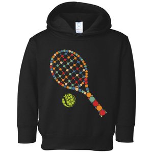 Retro Tennis Player Ball With Polka Dots Happy Dot Day Boy Toddler Hoodie