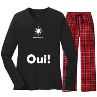 Rum Traveler Parlezvous Rhum Women's Long Sleeve Flannel Pajama Set 