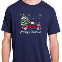 Red Truck Pick Up Christmas Tree Vintage Retro Adult ChromaSoft Performance T-Shirt