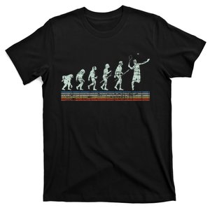 Retro Tennis Player Evolution Racket Game Sports Lover T-Shirt