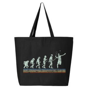 Retro Tennis Player Evolution Racket Game Sports Lover 25L Jumbo Tote