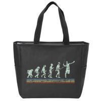 Retro Tennis Player Evolution Racket Game Sports Lover Zip Tote Bag