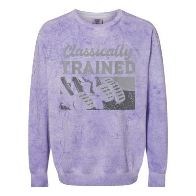 Racing Three Pedals Classically Trained Manual Transmission Colorblast Crewneck Sweatshirt