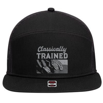 Racing Three Pedals Classically Trained Manual Transmission 7 Panel Mesh Trucker Snapback Hat