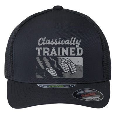 Racing Three Pedals Classically Trained Manual Transmission Flexfit Unipanel Trucker Cap