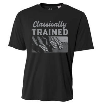 Racing Three Pedals Classically Trained Manual Transmission Cooling Performance Crew T-Shirt