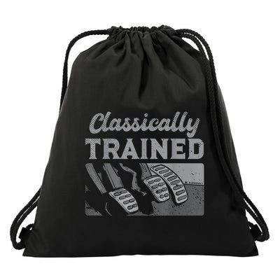 Racing Three Pedals Classically Trained Manual Transmission Drawstring Bag