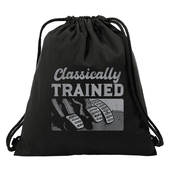 Racing Three Pedals Classically Trained Manual Transmission Drawstring Bag