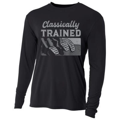 Racing Three Pedals Classically Trained Manual Transmission Cooling Performance Long Sleeve Crew