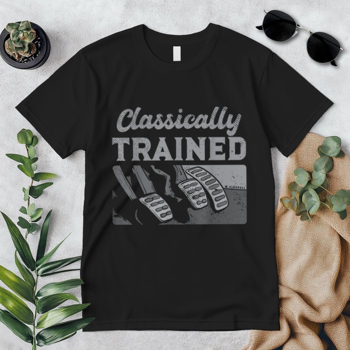 Racing Three Pedals Classically Trained Manual Transmission Premium T-Shirt