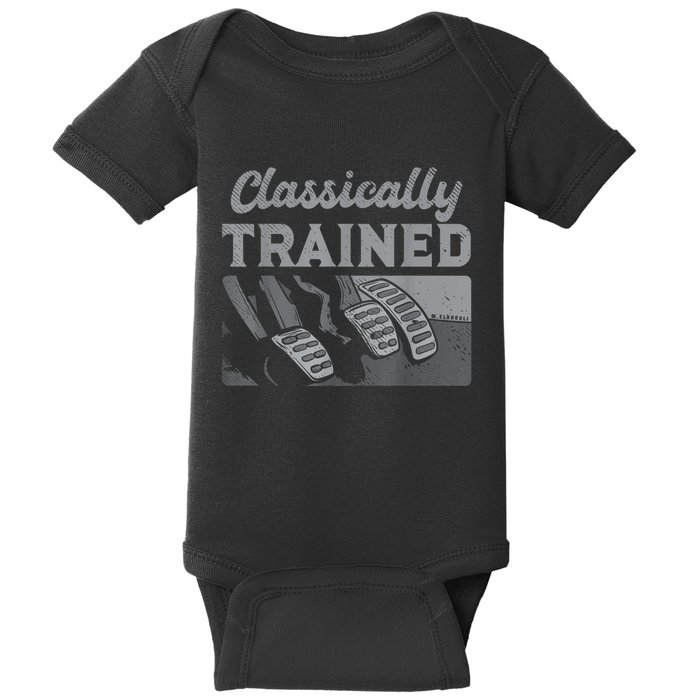 Racing Three Pedals Classically Trained Manual Transmission Baby Bodysuit