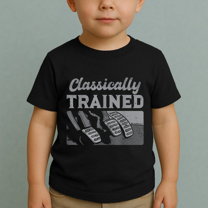 Racing Three Pedals Classically Trained Manual Transmission Toddler T-Shirt
