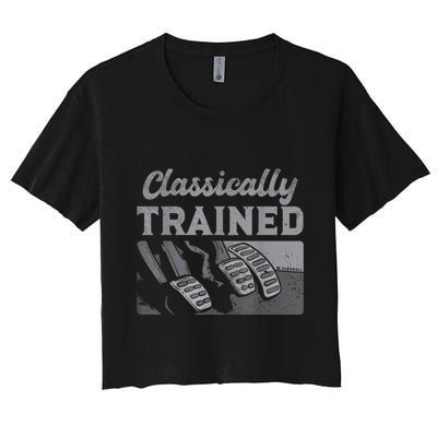 Racing Three Pedals Classically Trained Manual Transmission Crop Top